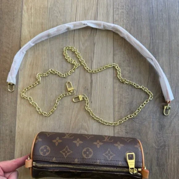 NEW Brown/Tan Zipper Purse Shoulder Strap & Wrist Strap - Picture 3 of 3